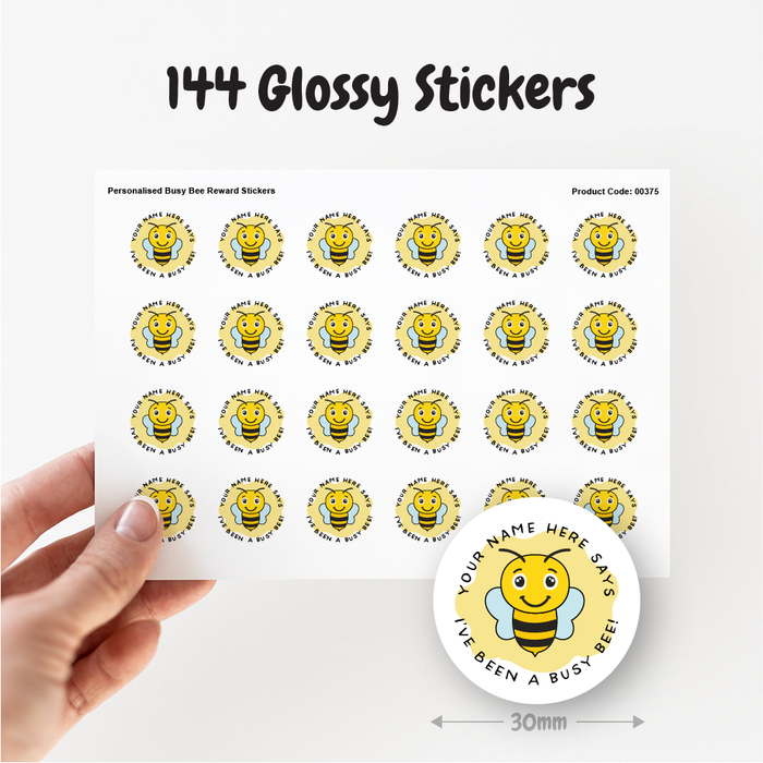 Personalised I've Been a Busy Bee Reward Stickers