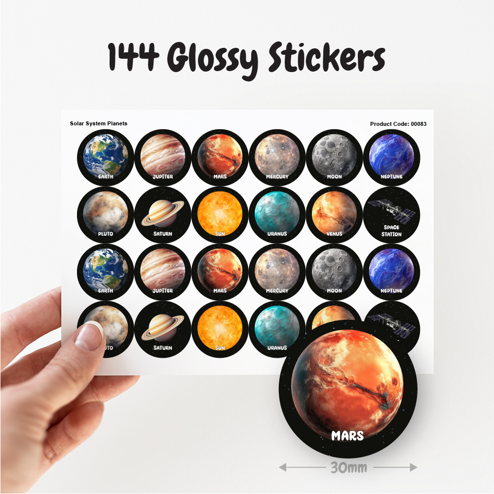 Solar System Planets Space Reward Stickers — MyClassroom