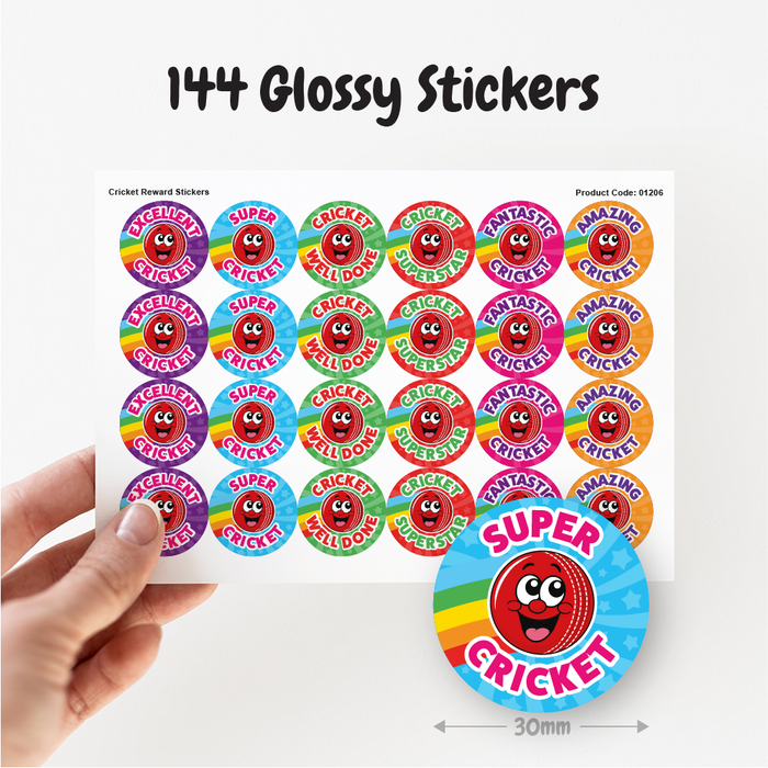 Smiling Cricket Reward Stickers