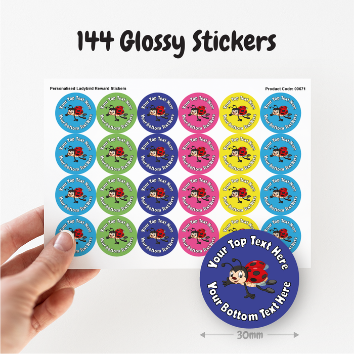 Personalised Ladybird Reward Stickers
