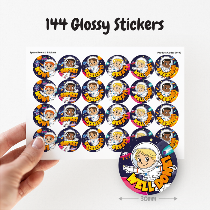 Astronaut Space Reward Stickers