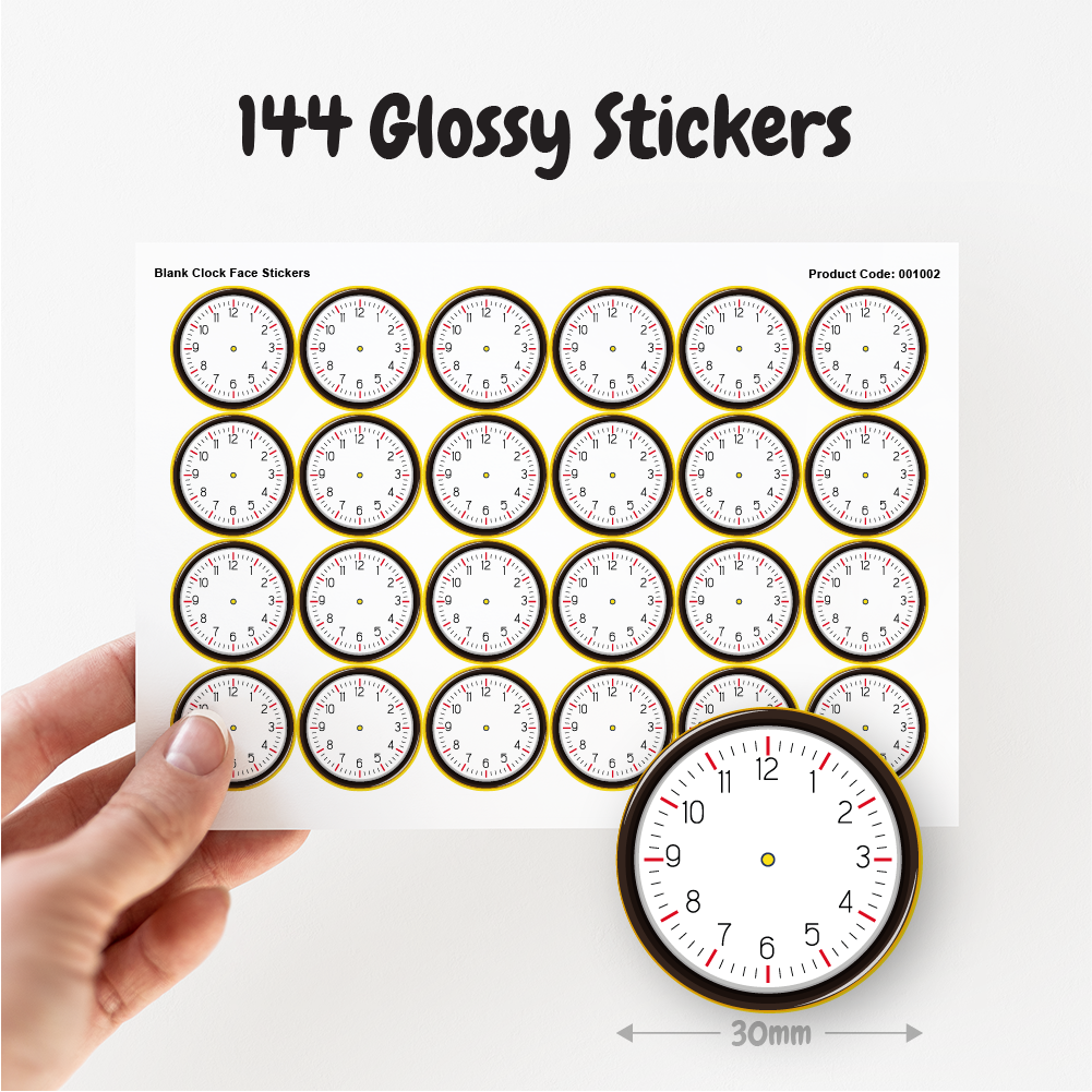 Round Clock Sticker Blank Clock Face Stickers — MyClassroom