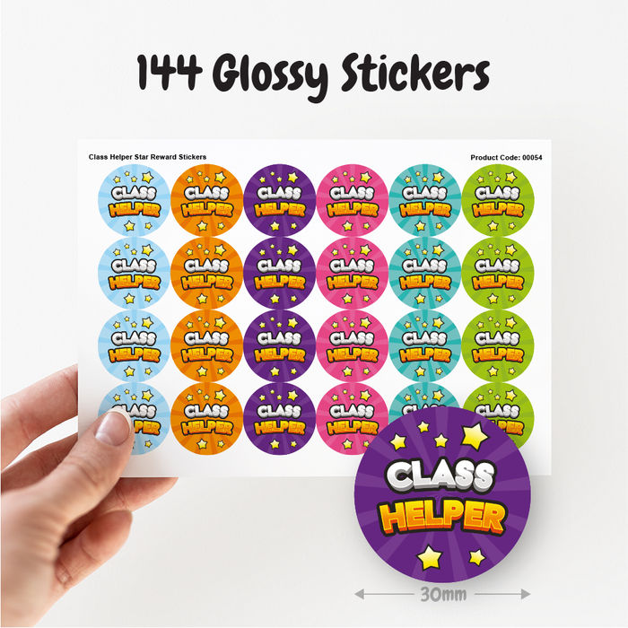 Class Helper Star Reward Stickers