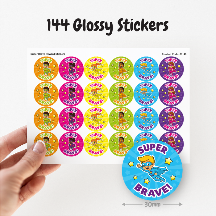 Superhero Bravery Stickers