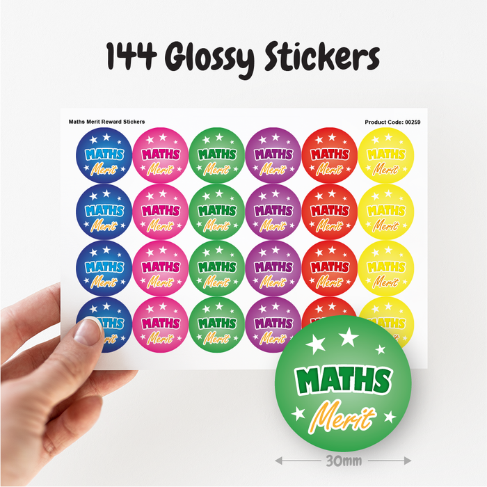 Maths Merit Reward Stickers