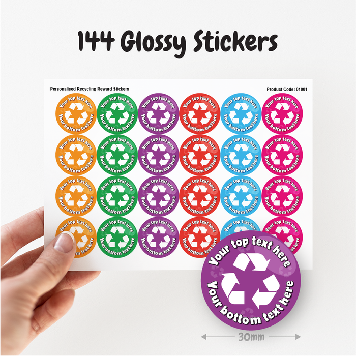 Personalised Recycling Reward Stickers