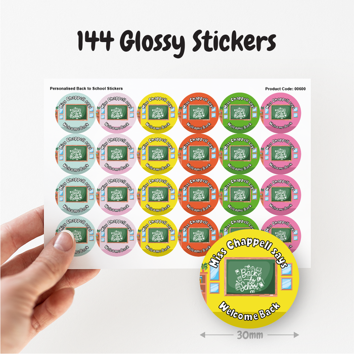 Personalised Back to School Stickers