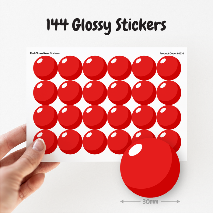 Red Clown Nose Stickers