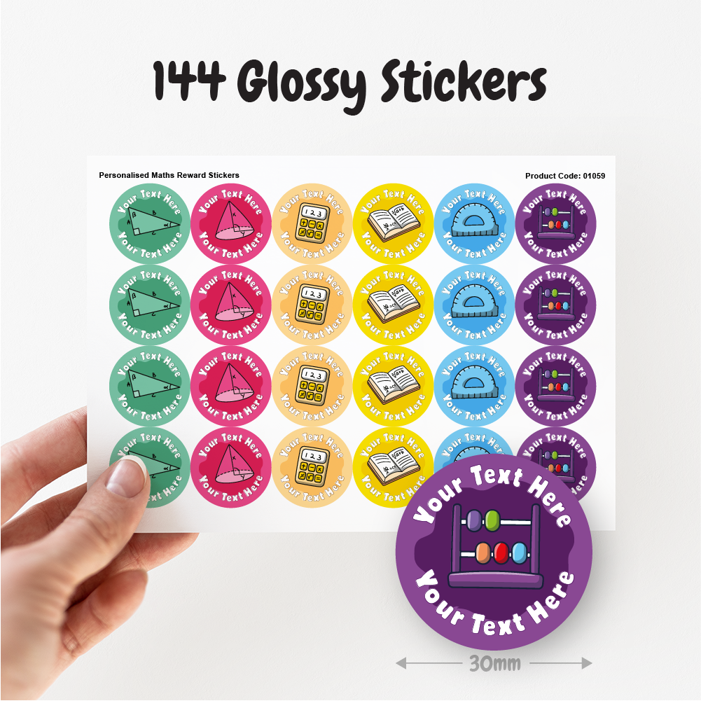 Personalised Maths Well Done Reward Stickers — MyClassroom