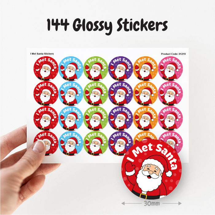 I Met Santa Stickers