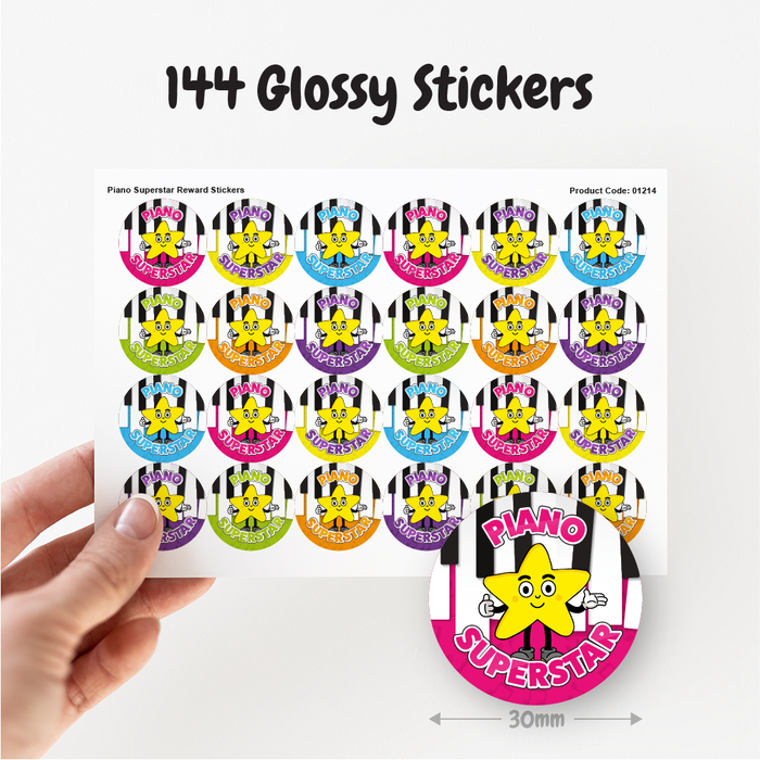 Piano Superstar Star Reward Stickers