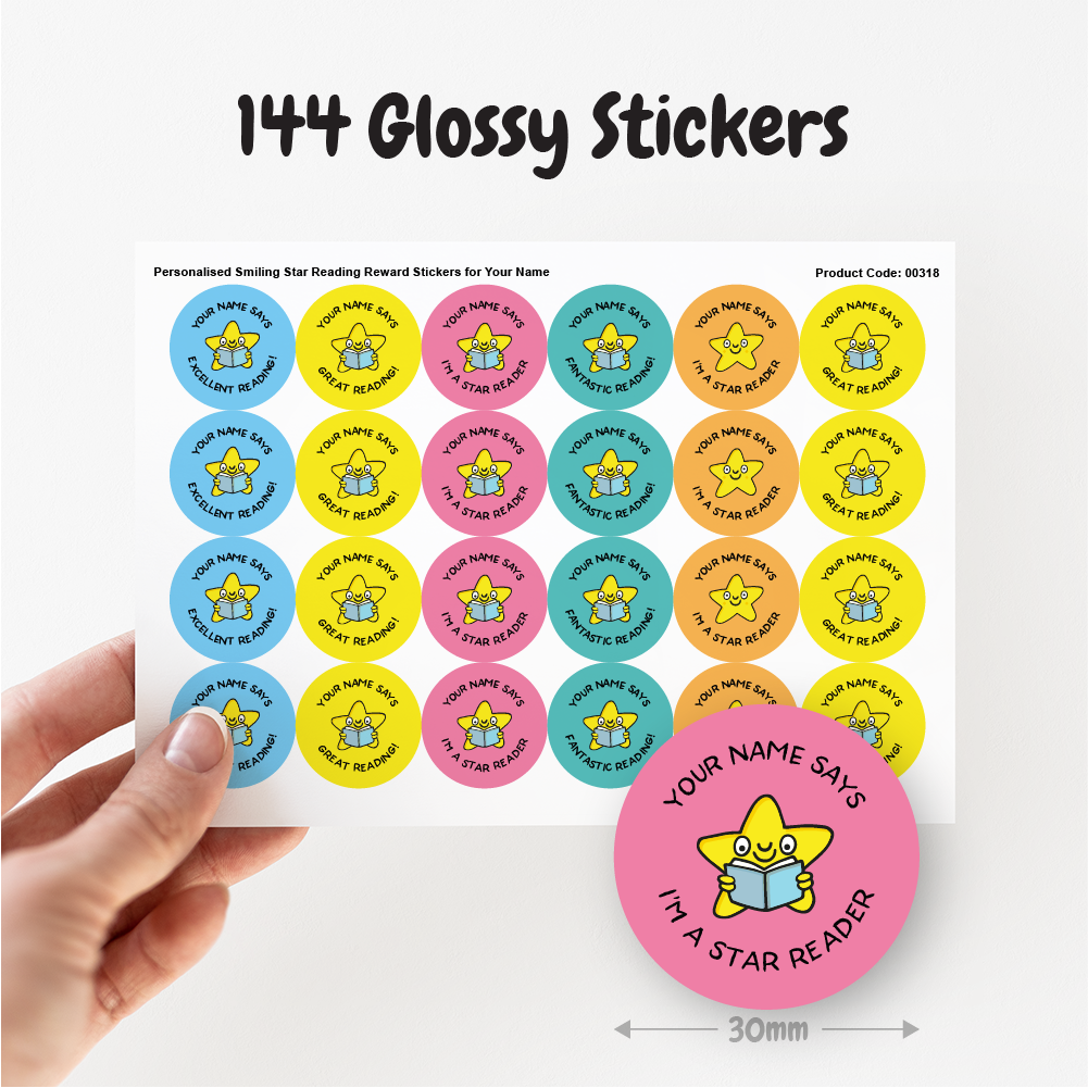 Personalised Reading Star Reward Stickers — MyClassroom