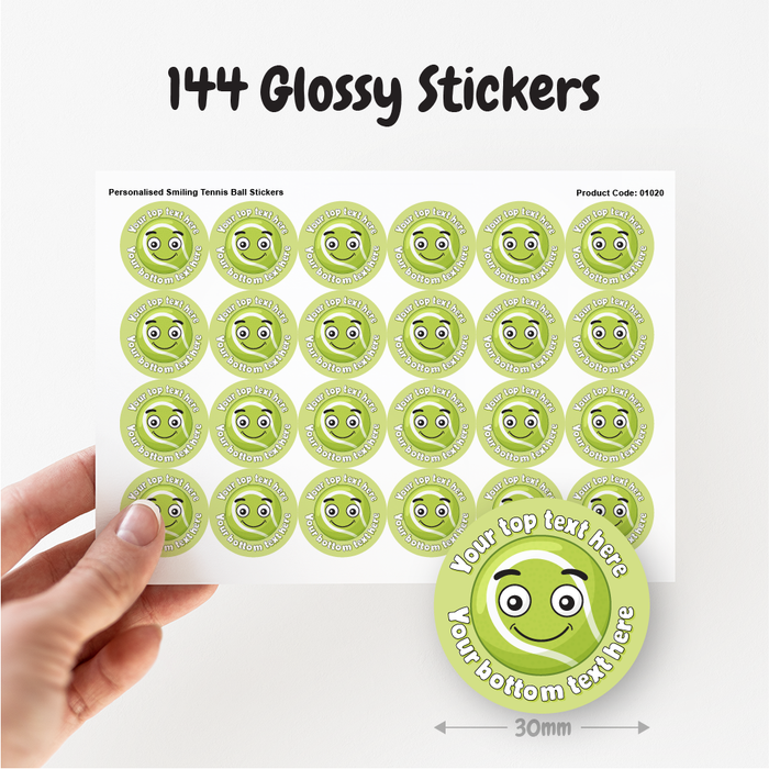 Personalised Tennis Reward Stickers