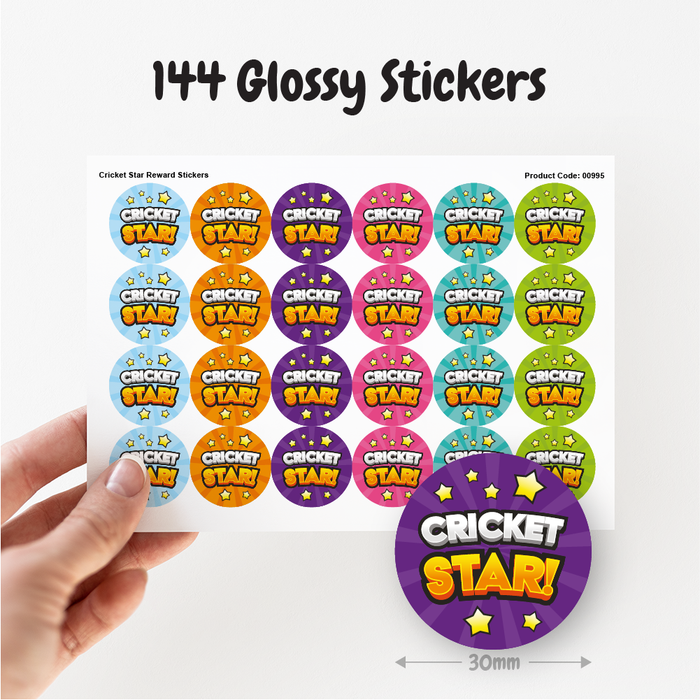 Cricket Star Reward Stickers