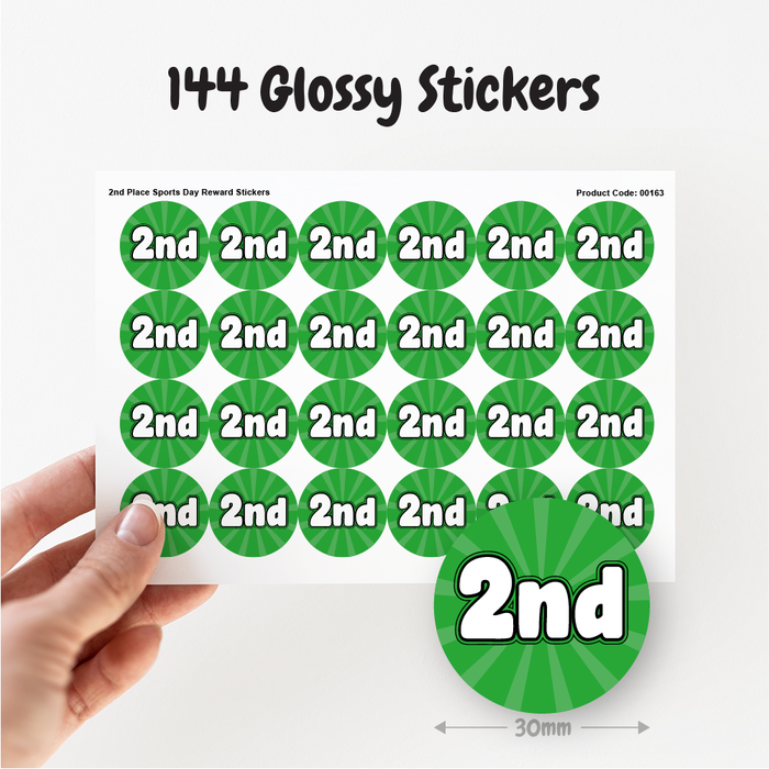 2nd Place Sports Day Reward Stickers — MyClassroom