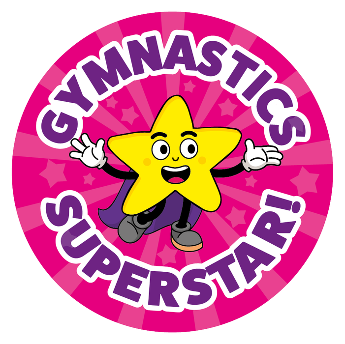 Gymnastics Superstar Star Reward Stickers