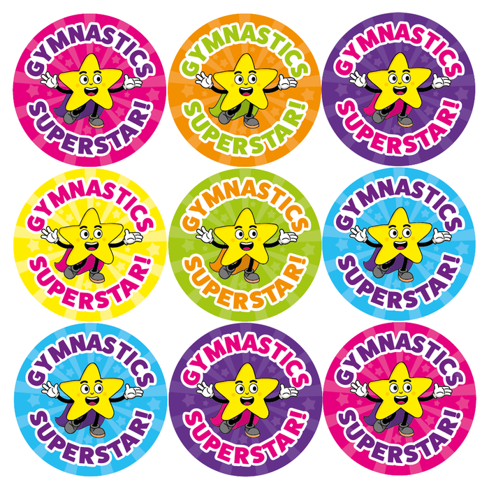 Gymnastics Superstar Star Reward Stickers