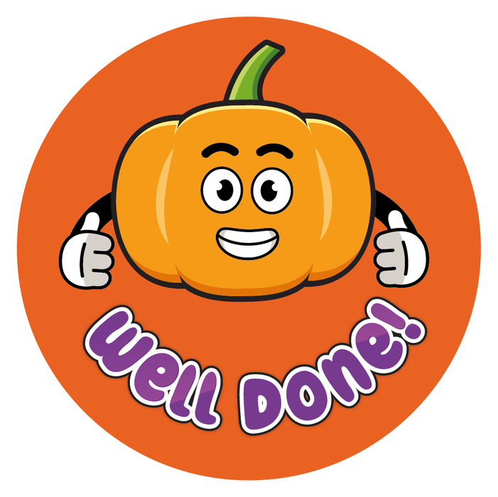 Happy Pumpkin Halloween Reward Stickers