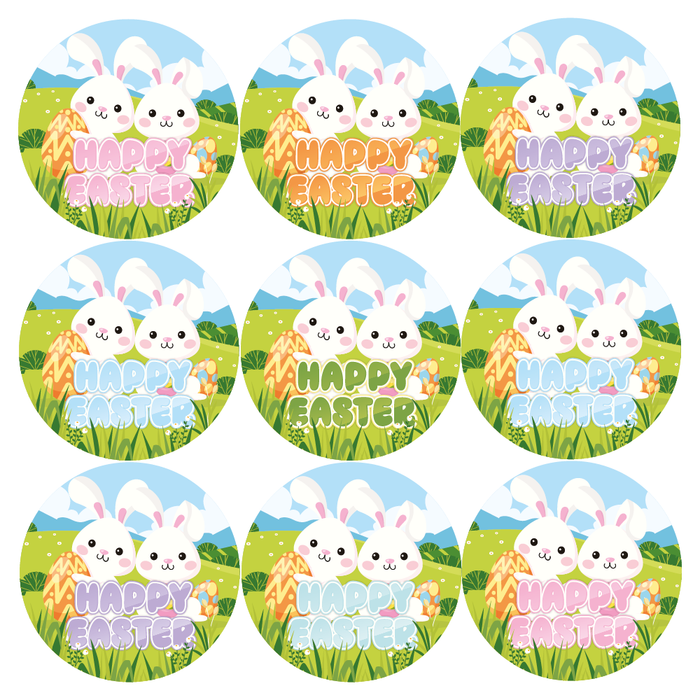 Happy Easter Cute Bunny Reward Stickers