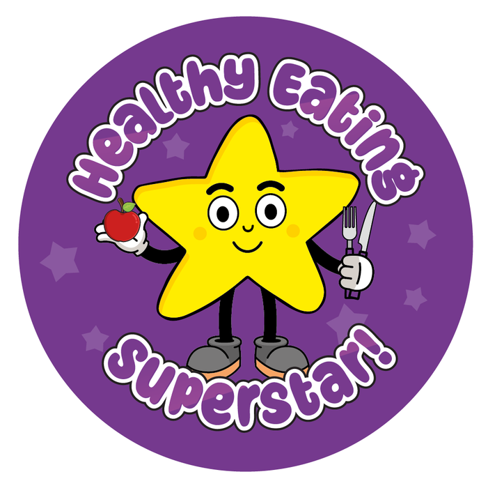 Healthy Eating Superstar Reward Stickers