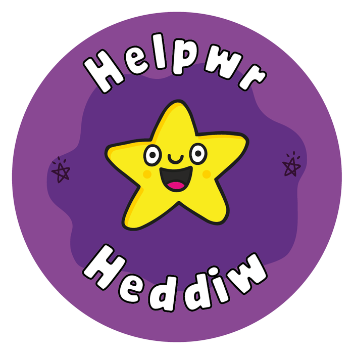 Helpwr Heddiw Superstar Welsh Reward Stickers