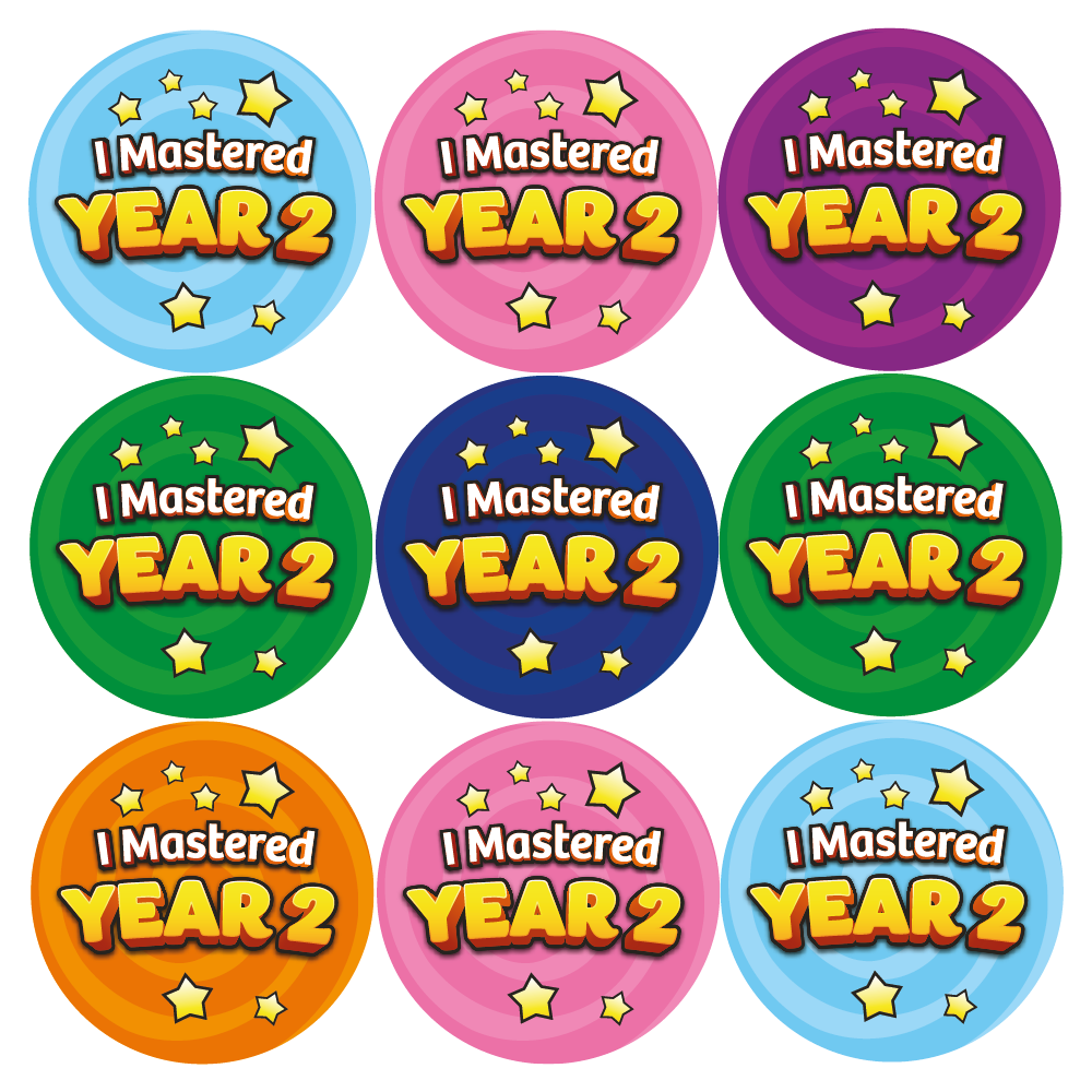 I Mastered Year 2 Reward Stickers — MyClassroom