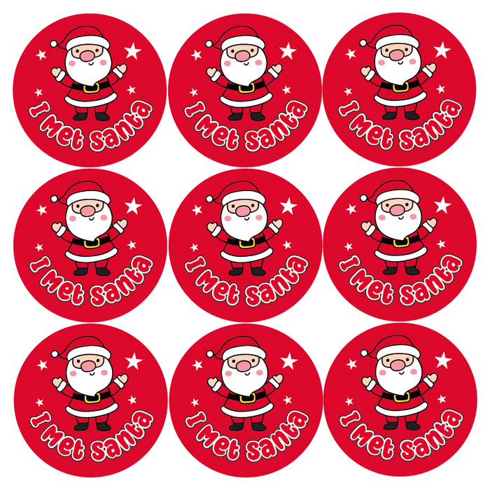 I Met Santa Christmas Stickers