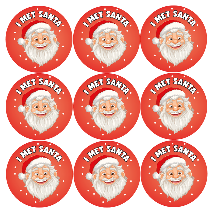 I Met Santa Christmas Stickers
