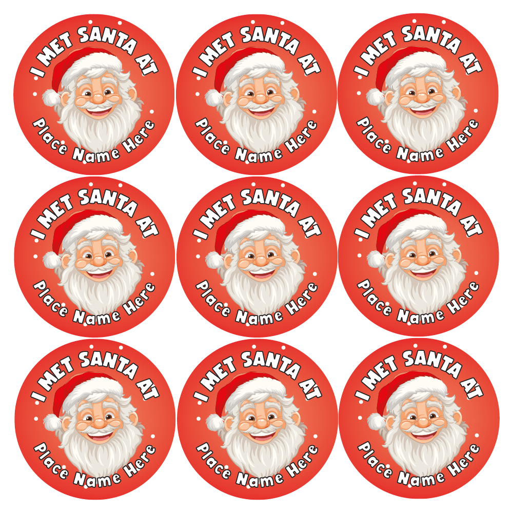Personalised I Met Santa Christmas Stickers — MyClassroom