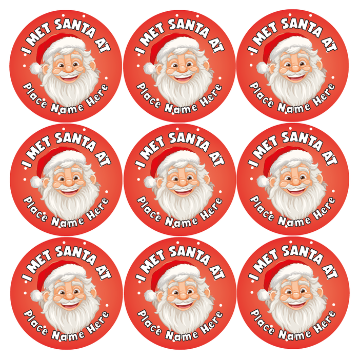 Personalised I Met Santa Christmas Stickers
