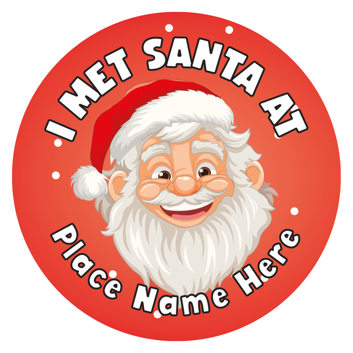 Personalised I Met Santa Christmas Stickers