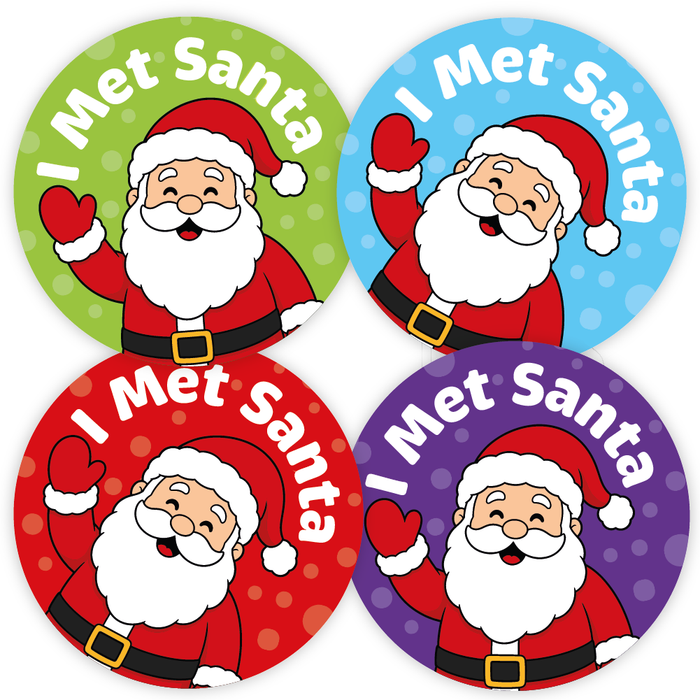 I Met Santa Stickers