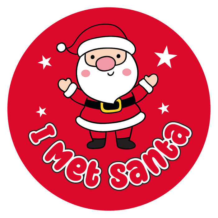 I Met Santa Christmas Stickers