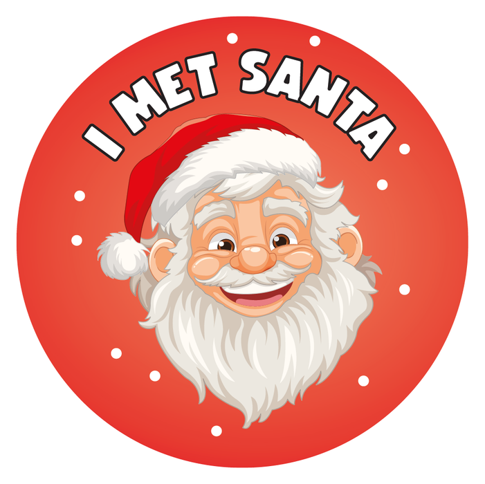 I Met Santa Christmas Stickers