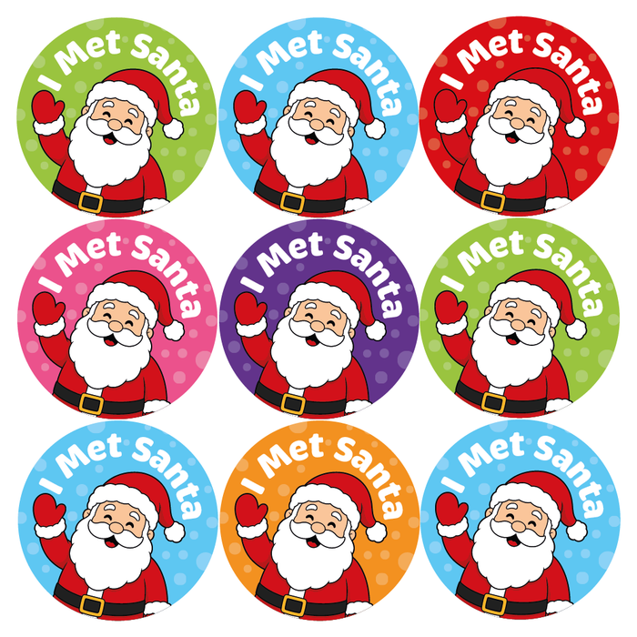 I Met Santa Stickers