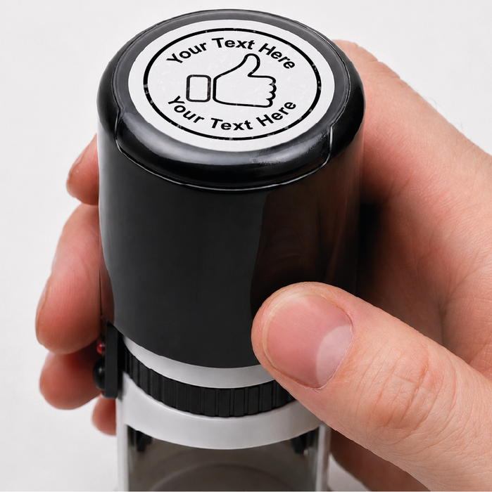 Personalised Thumbs Up Self Inking Rubber Stamp 30mm