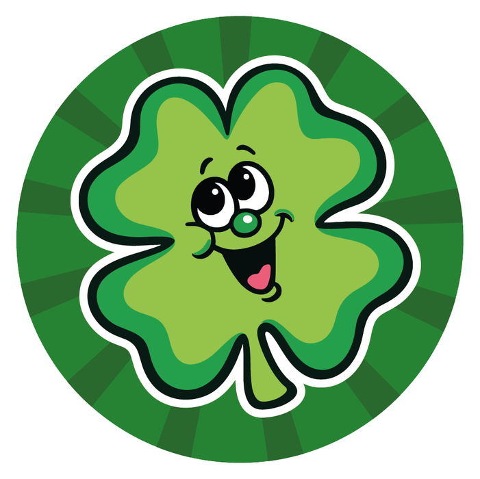 144 Luck of the Irish St Patricks Day Stickers for Crafts, Party Bags and Sweet Cones 30mm