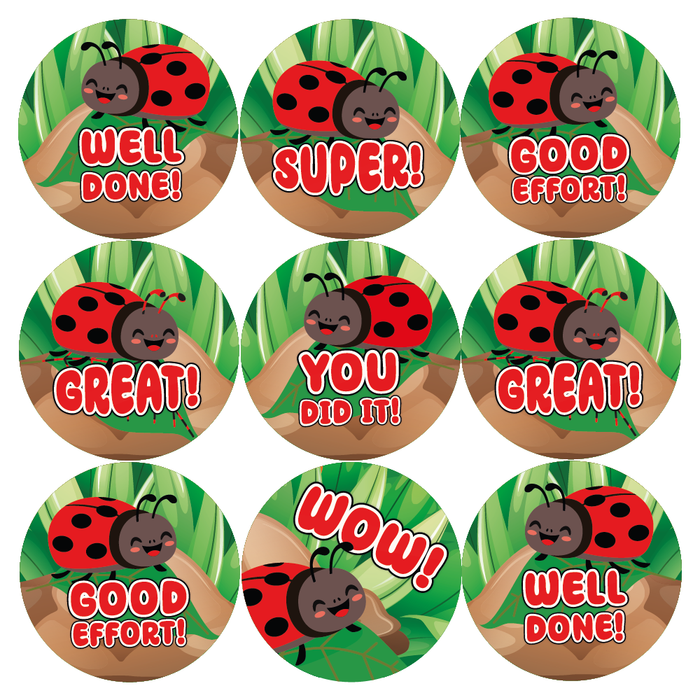 Ladybird Praise Words Reward Stickers