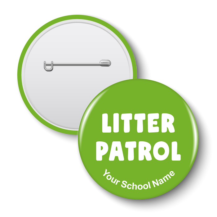 Personalised Litter Patrol Badges (10 Badges - 38mm)