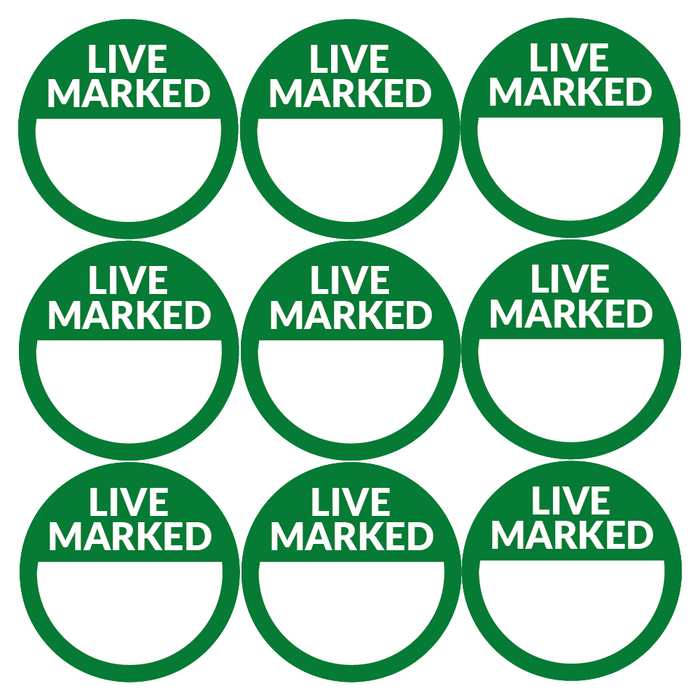 Live Marked Green Marking Stickers