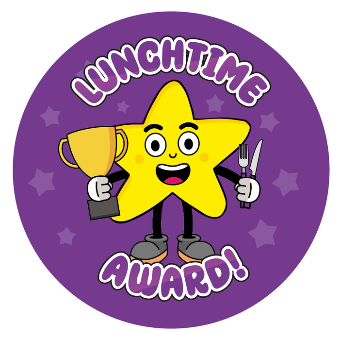 Lunchtime Award Star Reward Stickers