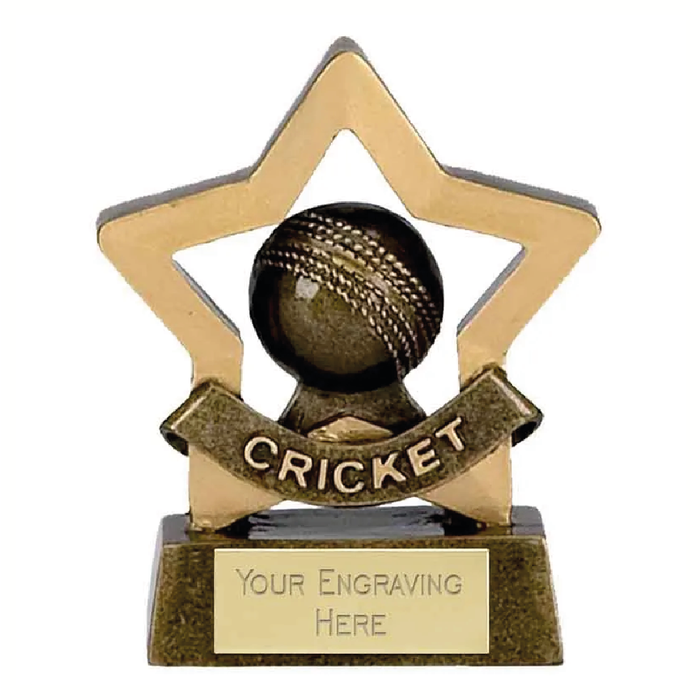 Mini Star Cricket Award Trophy 8cm
