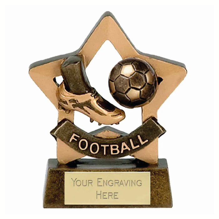 Mini Star Football Award Trophy 8cm