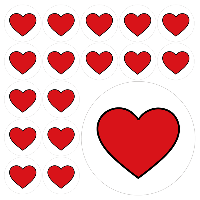 900 Mini Heart Reward Stickers (10mm)