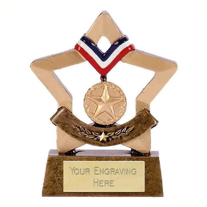 Mini Star Gold Medal Award Trophy 8cm