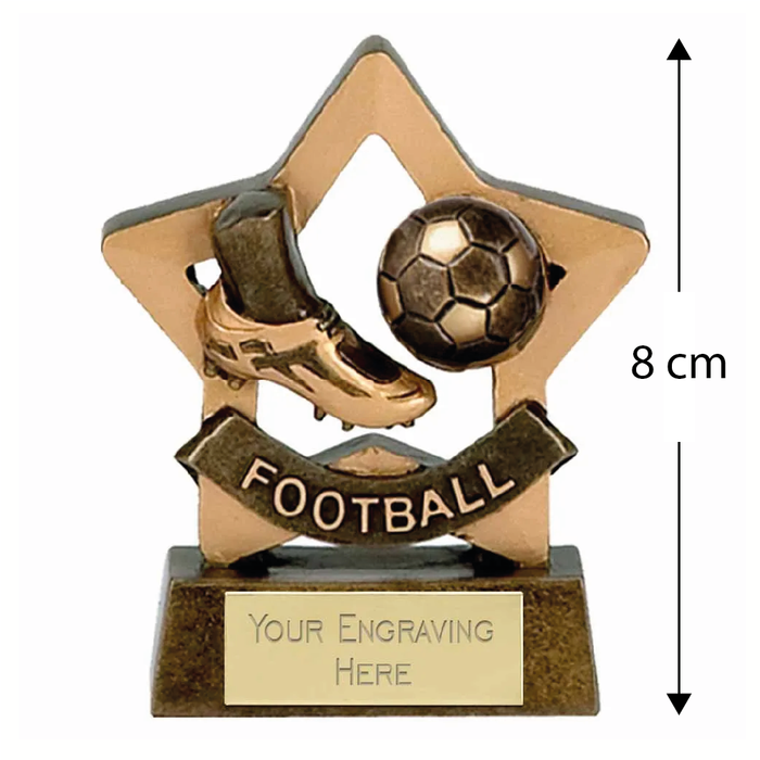 Mini Star Football Award Trophy 8cm