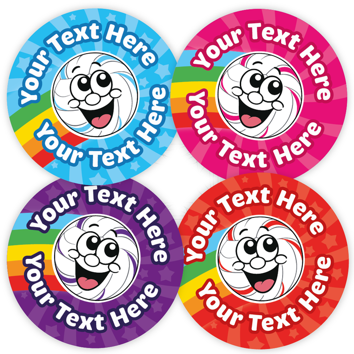 Personalised Smiling Netball Reward Stickers