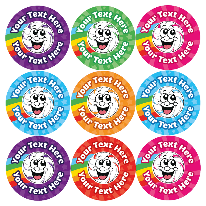 Personalised Smiling Netball Reward Stickers
