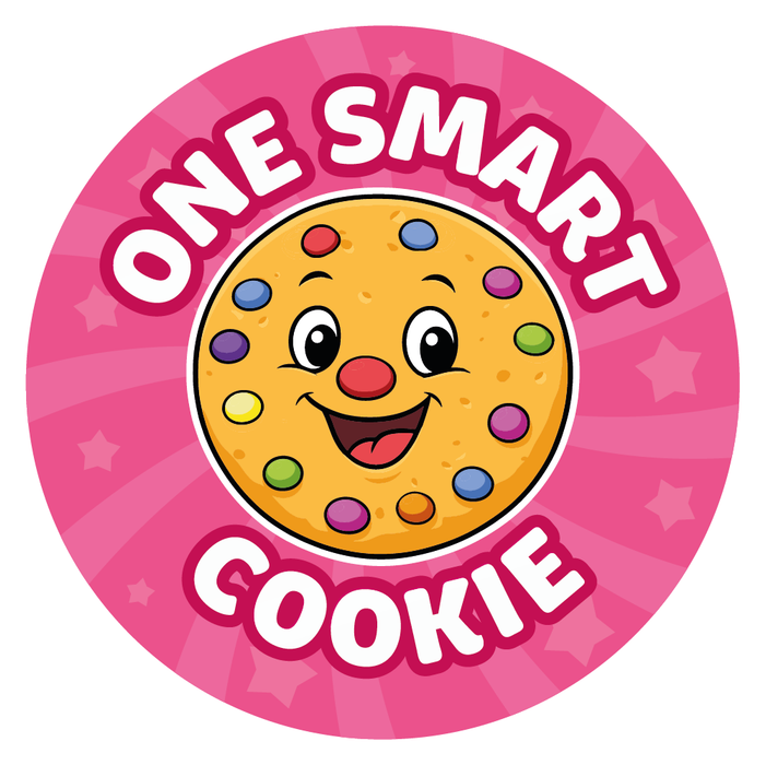 144 One Smart Cookie Well Done Reward Stickers for School Teachers, Parents and Nursery 30mm