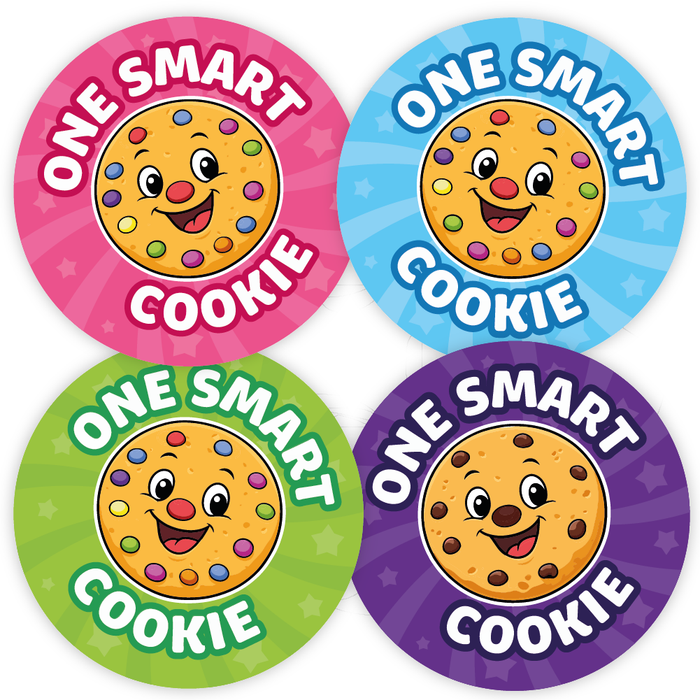 144 One Smart Cookie Well Done Reward Stickers for School Teachers, Parents and Nursery 30mm